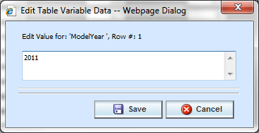 Edit Table Variable Data